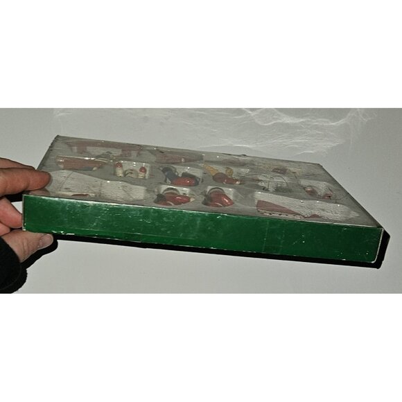 13 VTG Mervyn's Mini Wood Ornaments Christmas Tree Decor Lot Snowmen Santa Angel - Picture 13 of 14